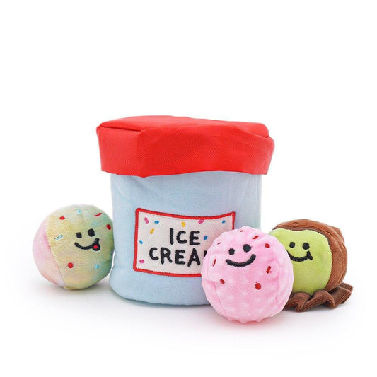 Ice Cream Toy Dog Plush Set
