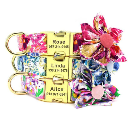 Personalized Flower Bowknot Set