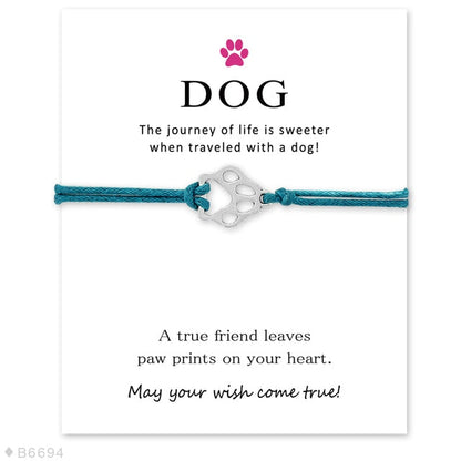 'Dog' Silver Bracelet Card