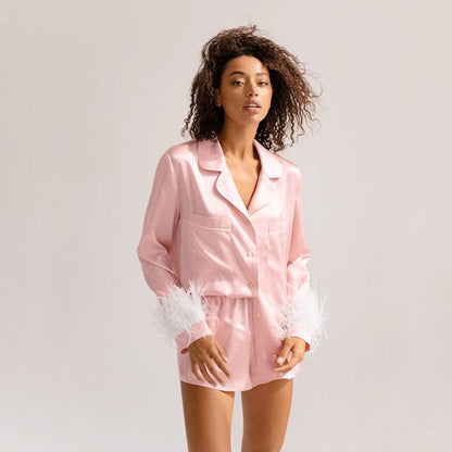 Pink Silk Pajamas