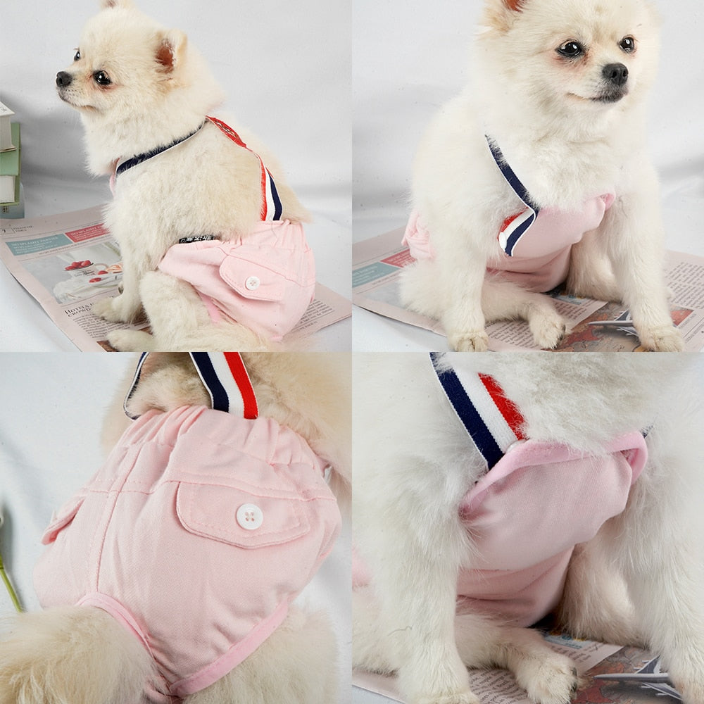 Dog Washable Diaper Overall Clothing Pants
