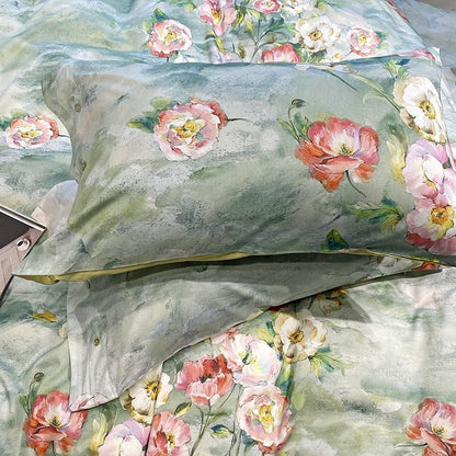 Kayleigh Floral Printed Egyptian Cotton Duvet Cover Set