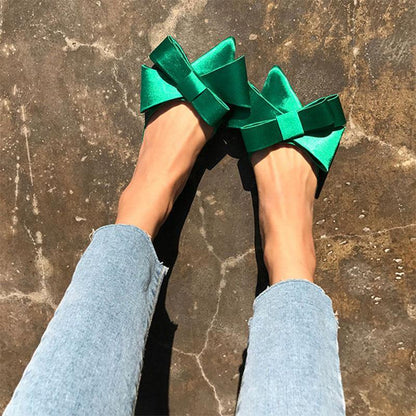 Pointed Toe Bow Sandals
