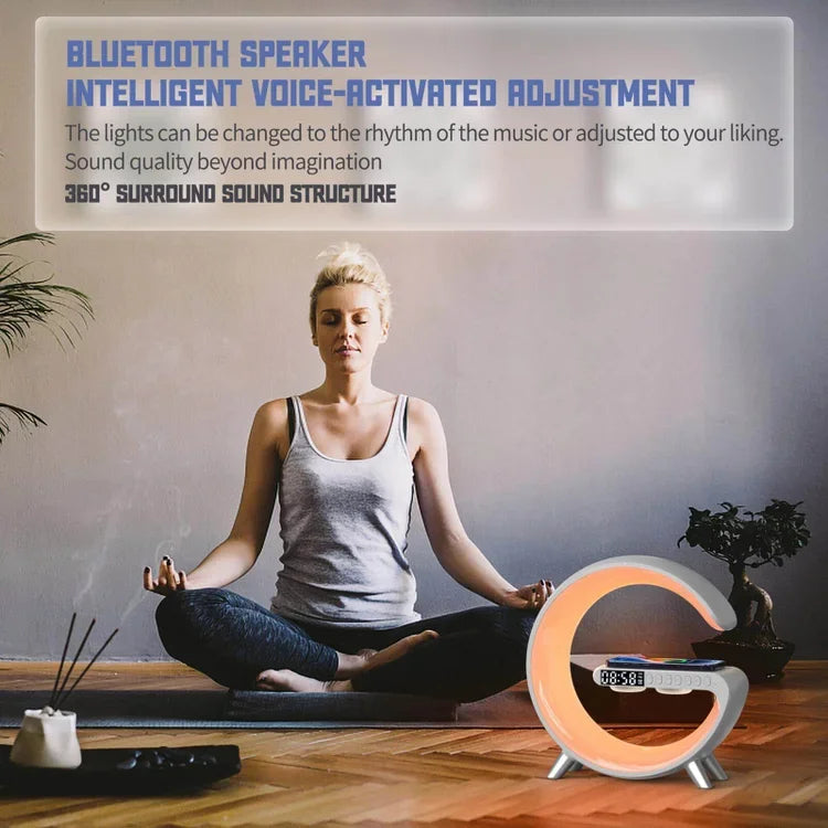 G-Speaker | Soul Therapist Smart Ambiance Lamp | Smart Bluetooth Speaker Wireless Charging Night Light