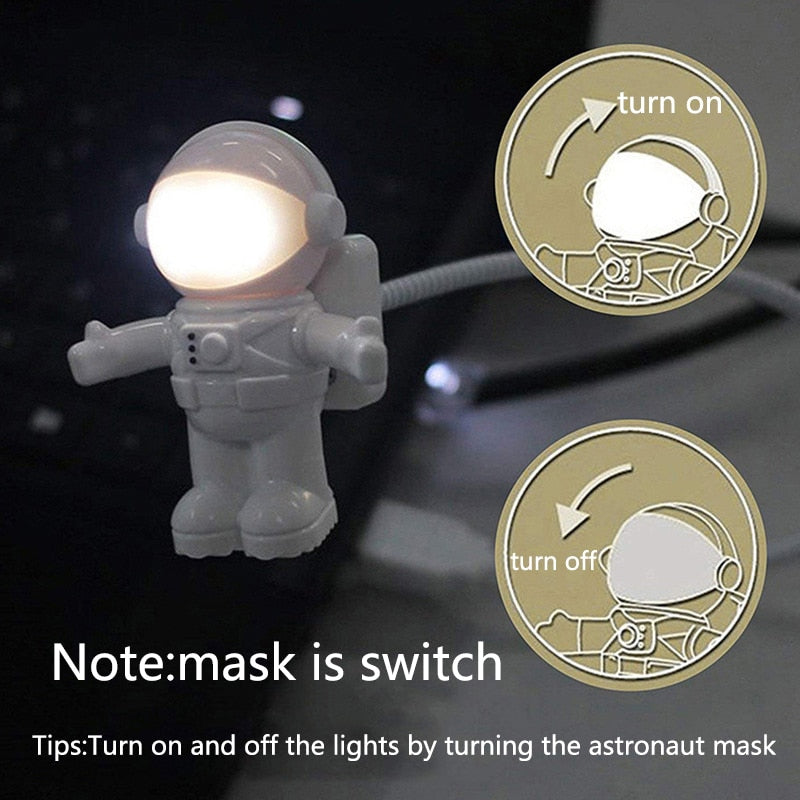Astronaut Desk Lamp - USB Night Light | Flexible LED Nightlight