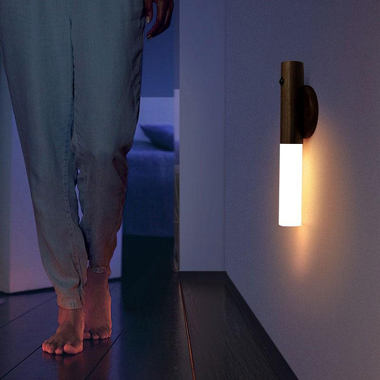 Motion Sensor Night Light - Hand-held Portable & Magnetic Smart LED Light ｜Wood Stick with Large Battery