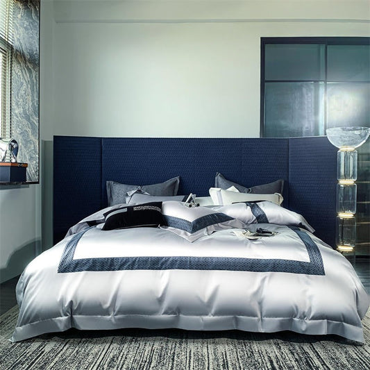 Sablier Silver Luxury Egyptian Cotton Duvet Cover Set