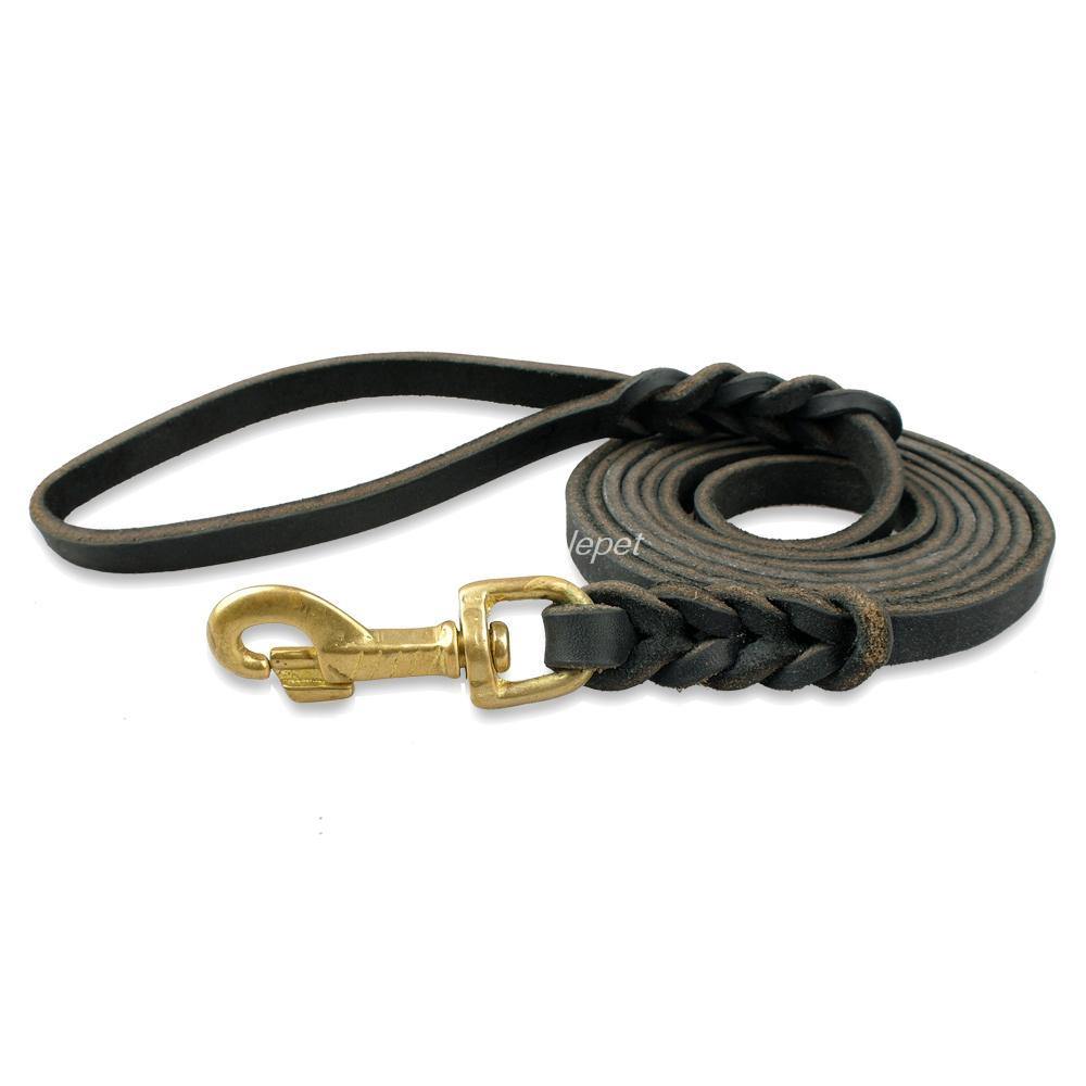 Leather Braided Dog Leash