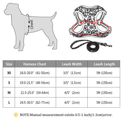 Flower Nylon Harness And Leash
