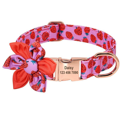 Fruit Floral Personalized Collar