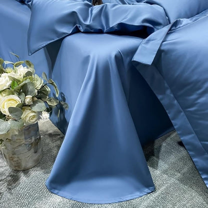 Neo Royal Blue Cotton Duvet Cover Set