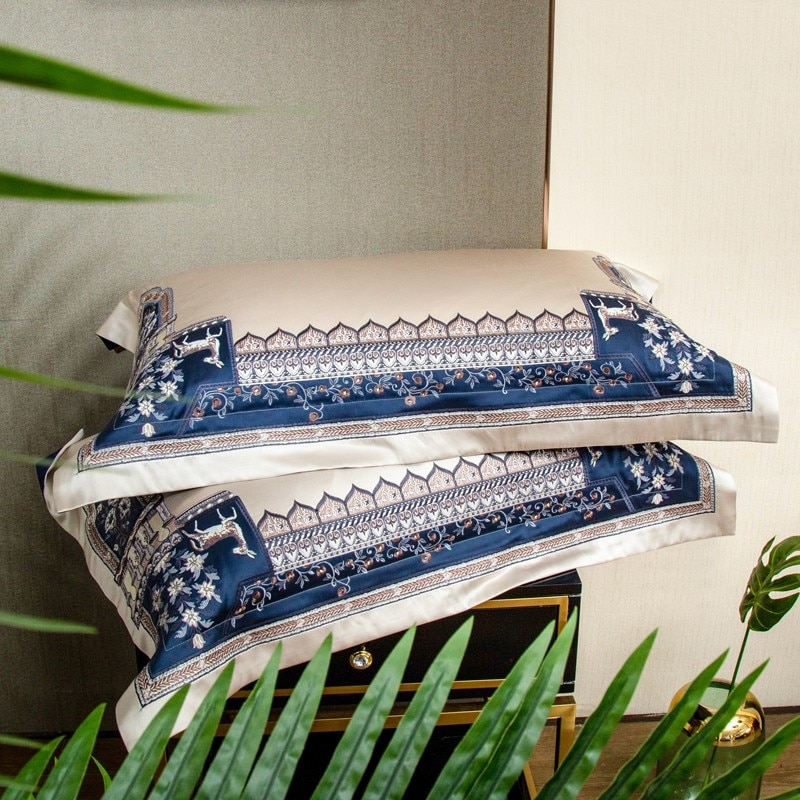 Giorgio Luxury Embroidered Tassel Duvet Cover Set