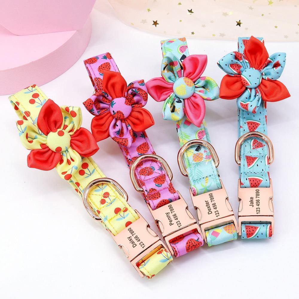 Fruit Floral Personalized Collar