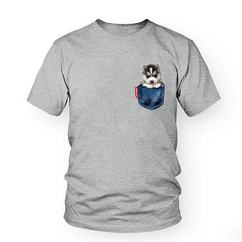 Husky Dog T-Shirt Men