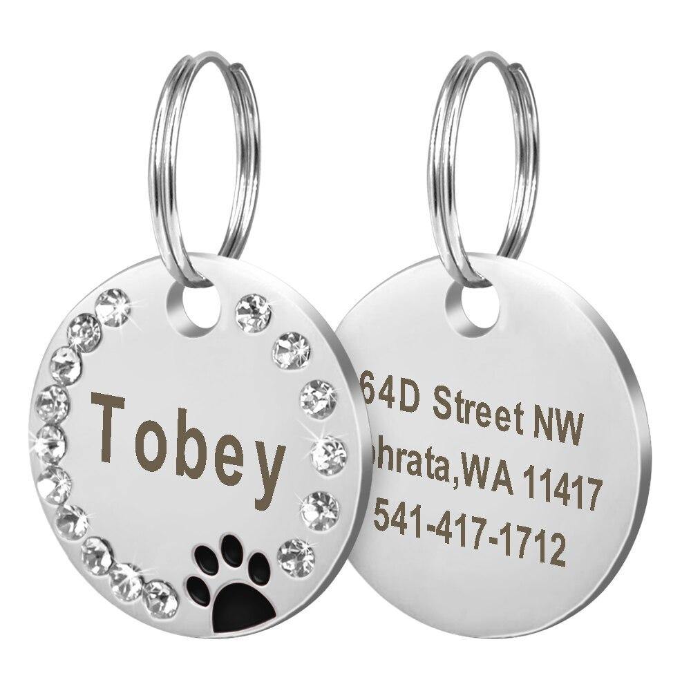 Circular Tag With Paw