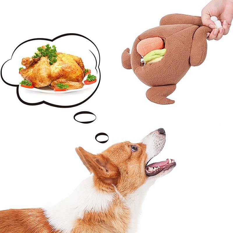 Dog Snuffle Stuffed Turkey Interactive Puzzle Toy