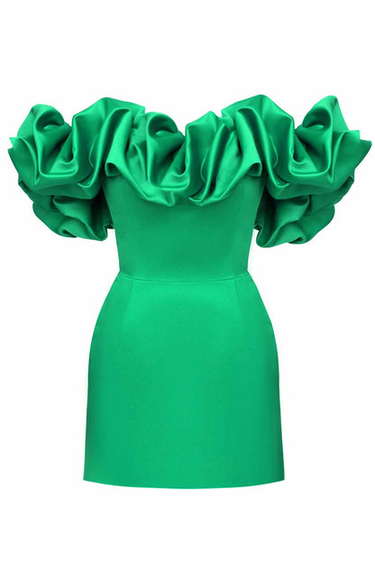 "Meringue" Mini Dress in Green