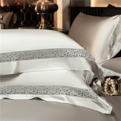 Willa Ash Modern Satin Egyptian Cotton Duvet Cover Set