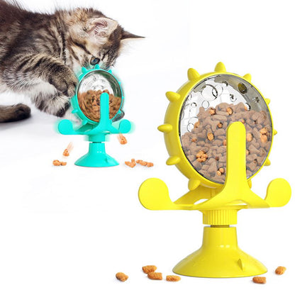 Cat Turntable Toy Pet Windmill Food leakage Exercise Training Toy