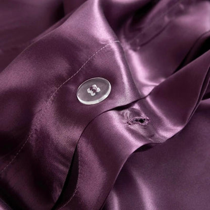 Eloise Japanese Violet Luxury Pure Mulberry Silk Bedding Set