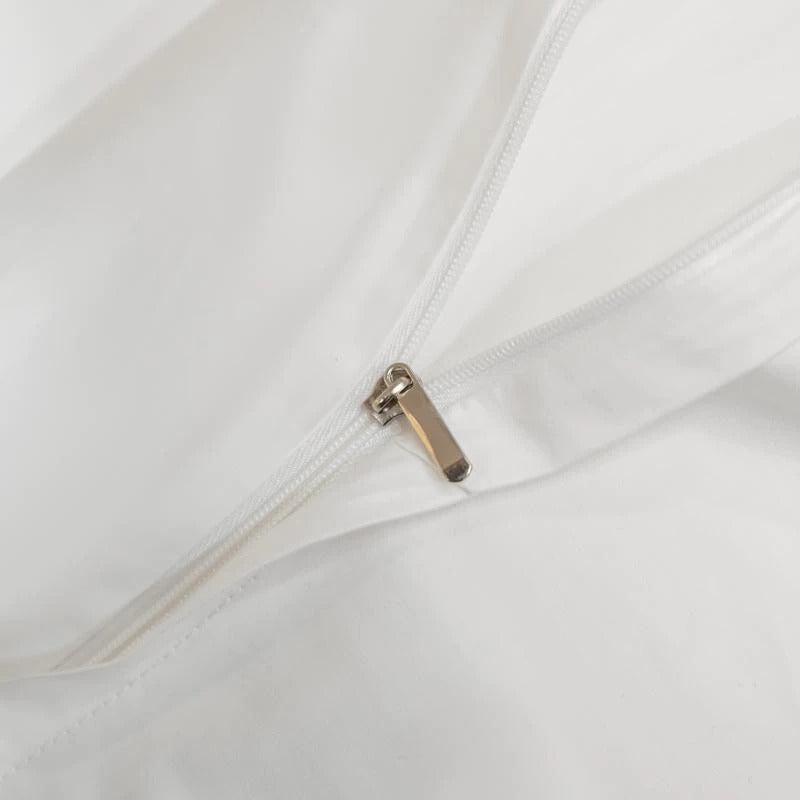 Neo White Silky Cotton Duvet Cover Set