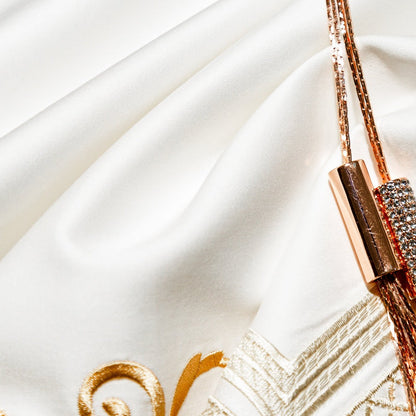 Cleopatra White Luxury Egyptian Cotton Duvet Cover Set