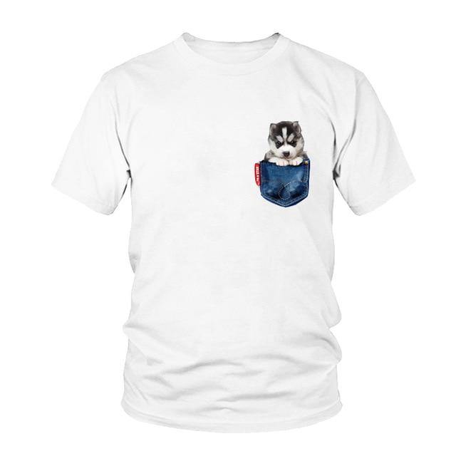 Husky Dog T-Shirt Men