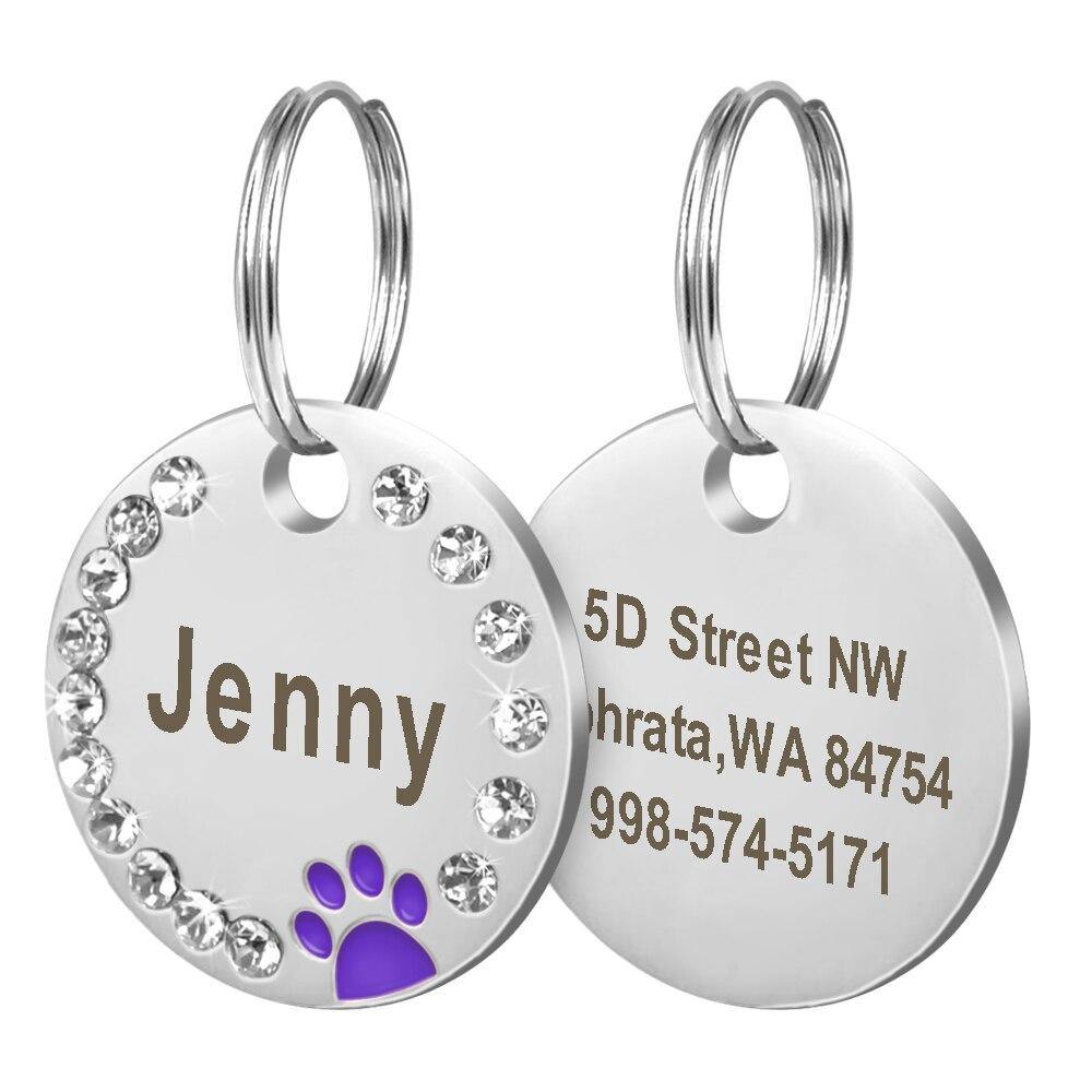 Circular Tag With Paw