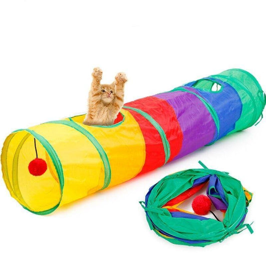 Colorful Super Long Tunnel Cat Tent