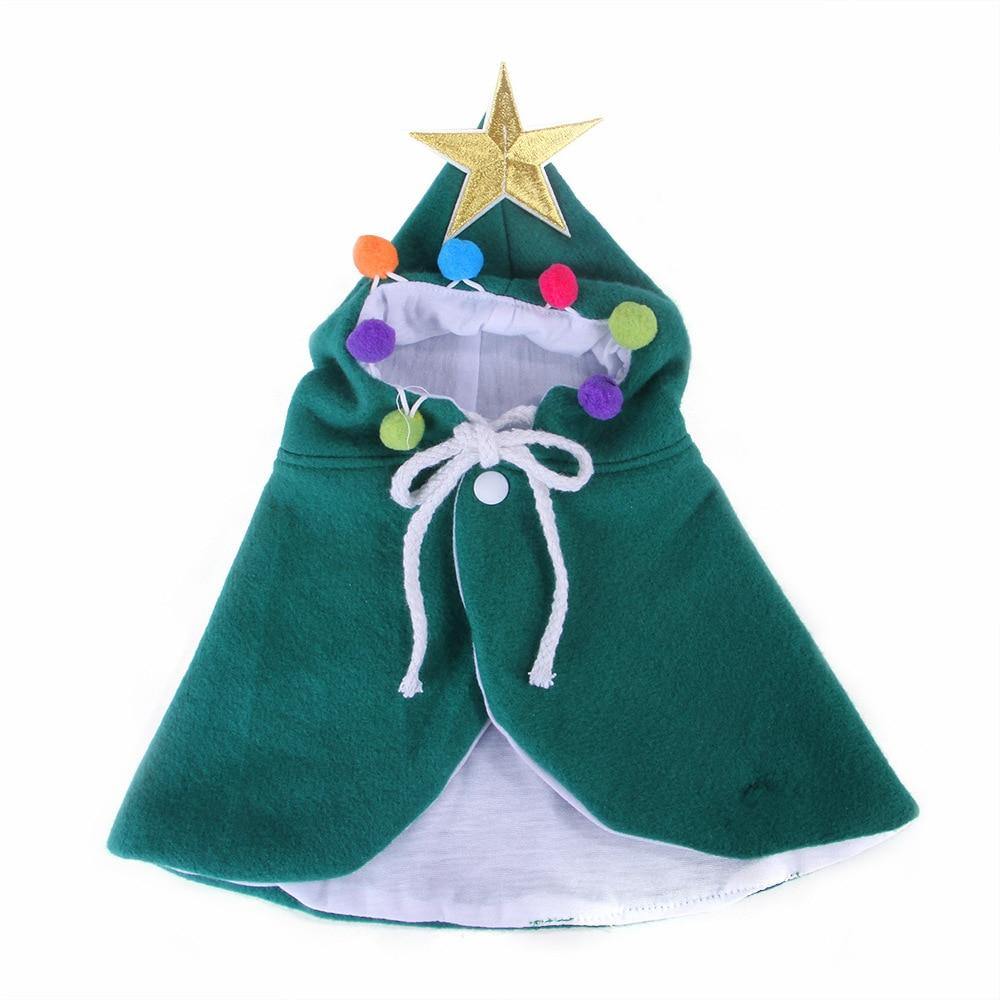 Christmas Dog Star Cape Cloak Costume