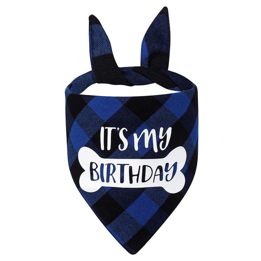 'Its My Birthday" Dog Adjustable Happy Birthday Bandanas