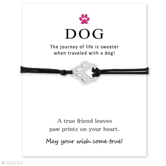 'Dog' Silver Bracelet Card