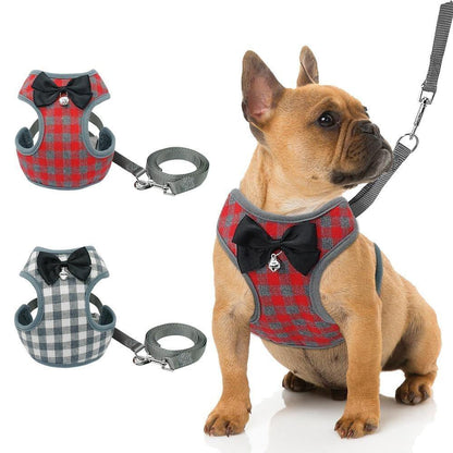 Bowknot Dog Harness and Leash Set