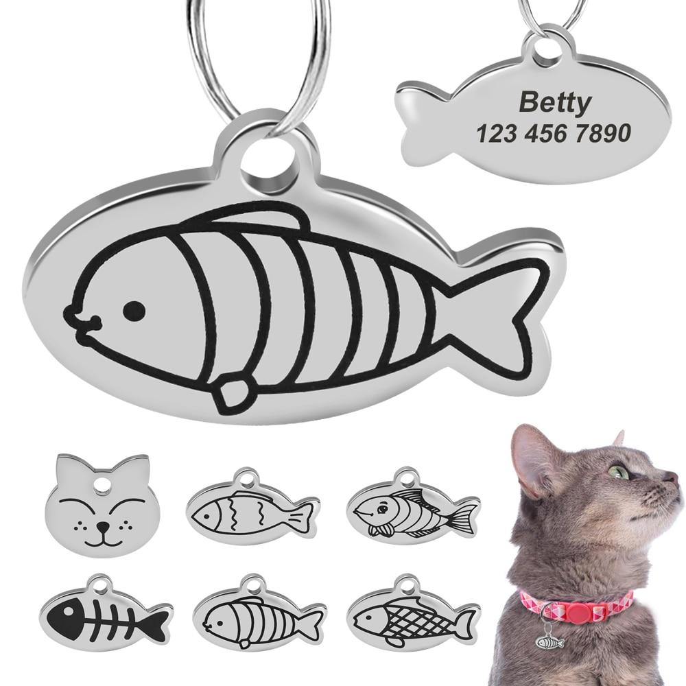 Custom Fish Shaped Cat ID Tags