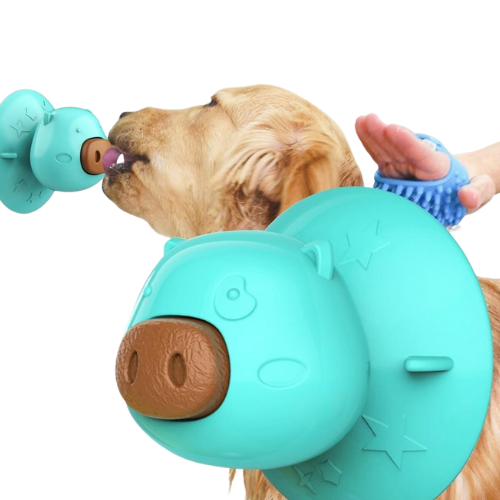 Dog Lick Toy Interactive Cat Dog Toy Licking Treats Toys Pig Nose Shaped Suction