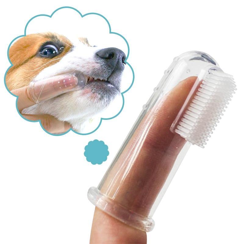 Ultra Soft Silicone Dog Cat Dental Care Cleaning Finger Toothbrush