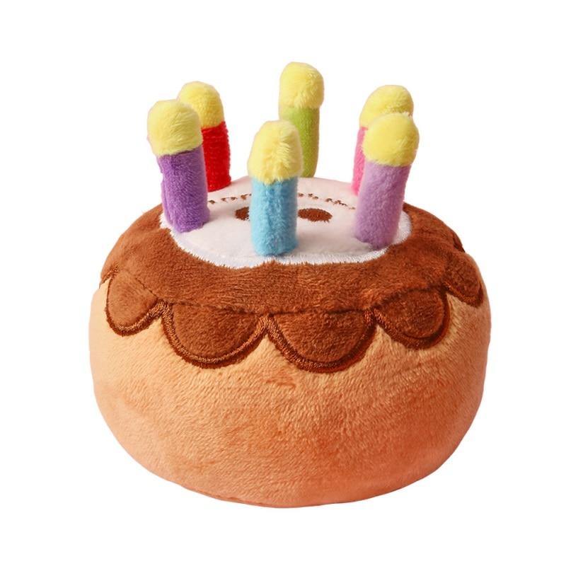 Birthday Candle Cake Dog Bite Resistant Plush Toy