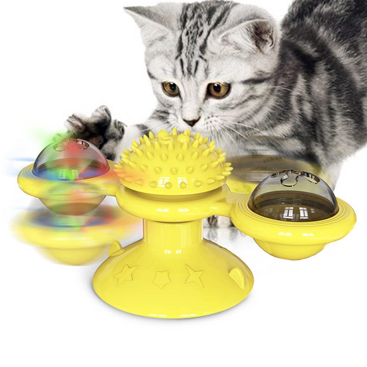 Interactive Cat Spinning Windmill Educational Cat Training Ball Toy