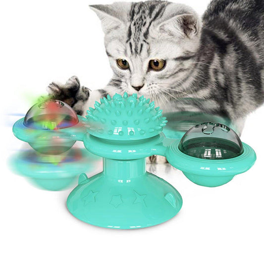 Interactive Cat Spinning Windmill Educational Cat Training Ball Toy