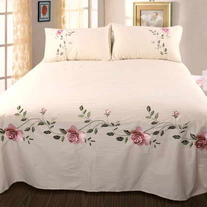 Ruzanna Flowers Embroidered Cotton Soft Bedding set