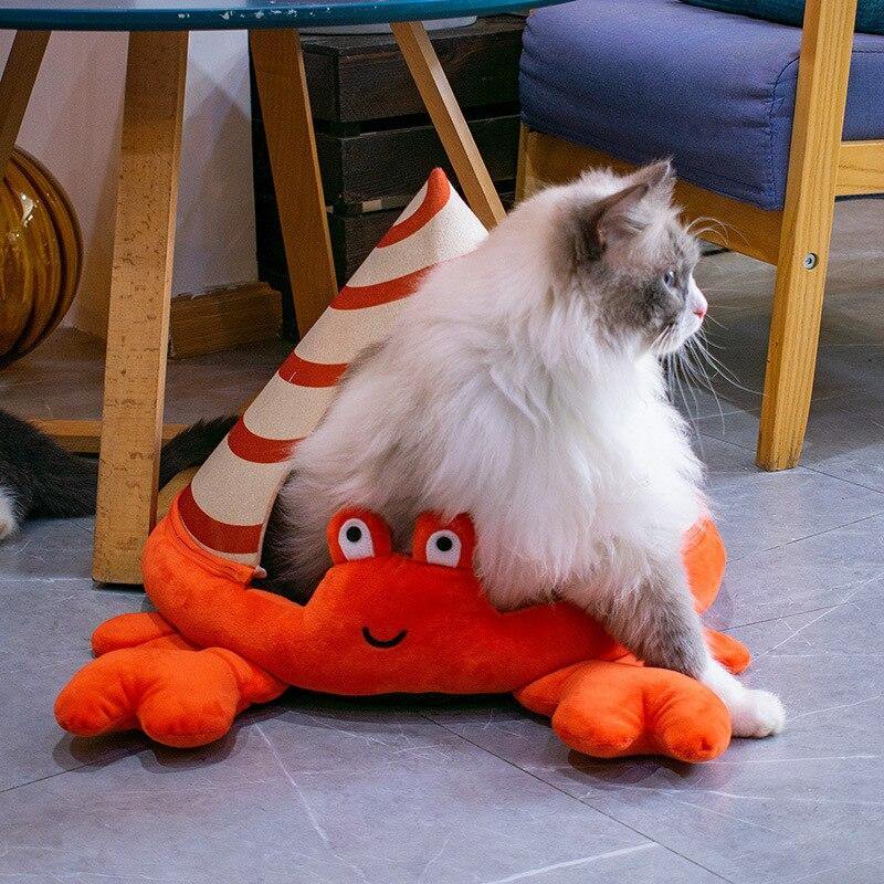 Cute Crab Turtle Sea Cat Enclosed House Bed