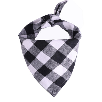 Custom Personalized Plaid Dog Bandana Cotton Scarf