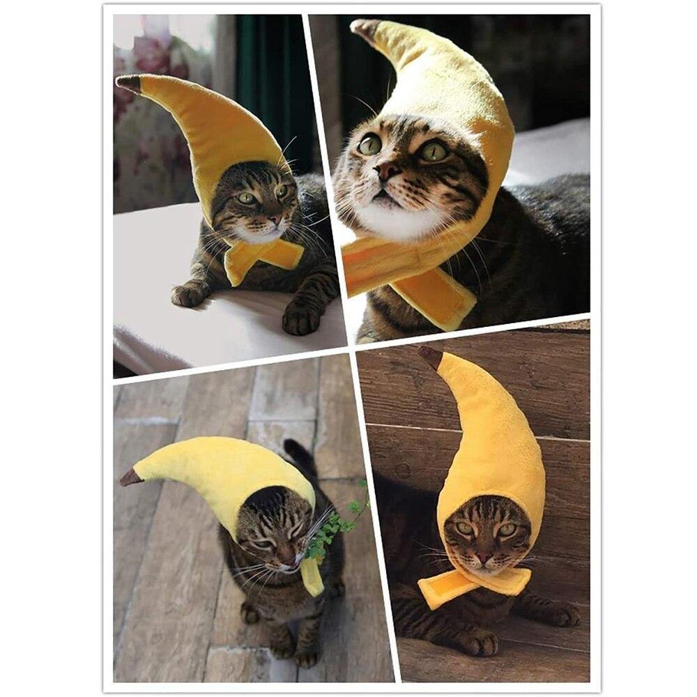 Pet Funny Cat Banana Hat Costume