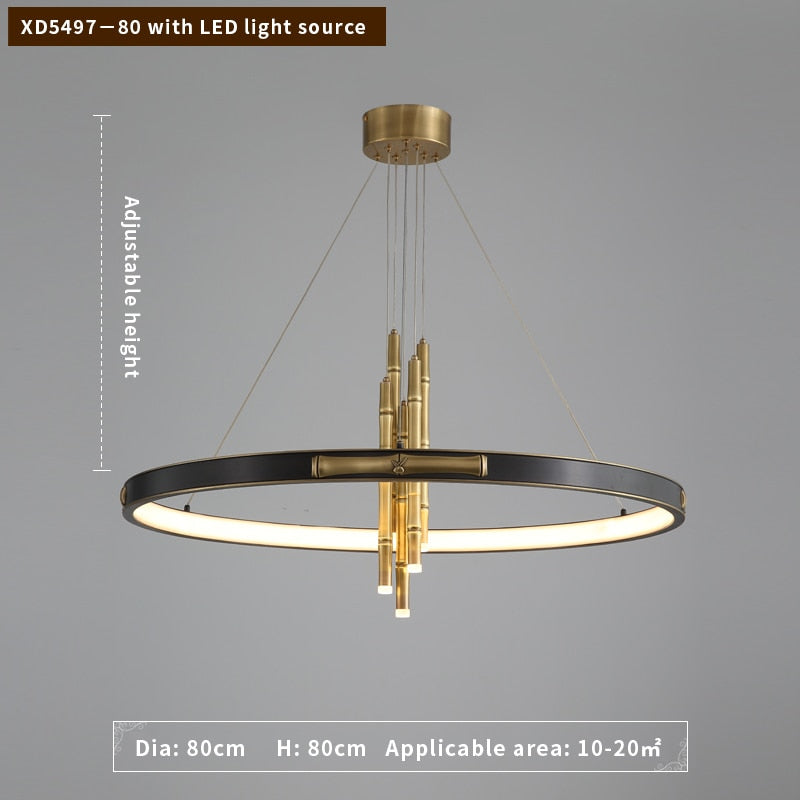 London Two-Tier Modern Rounded Metal Chandelier