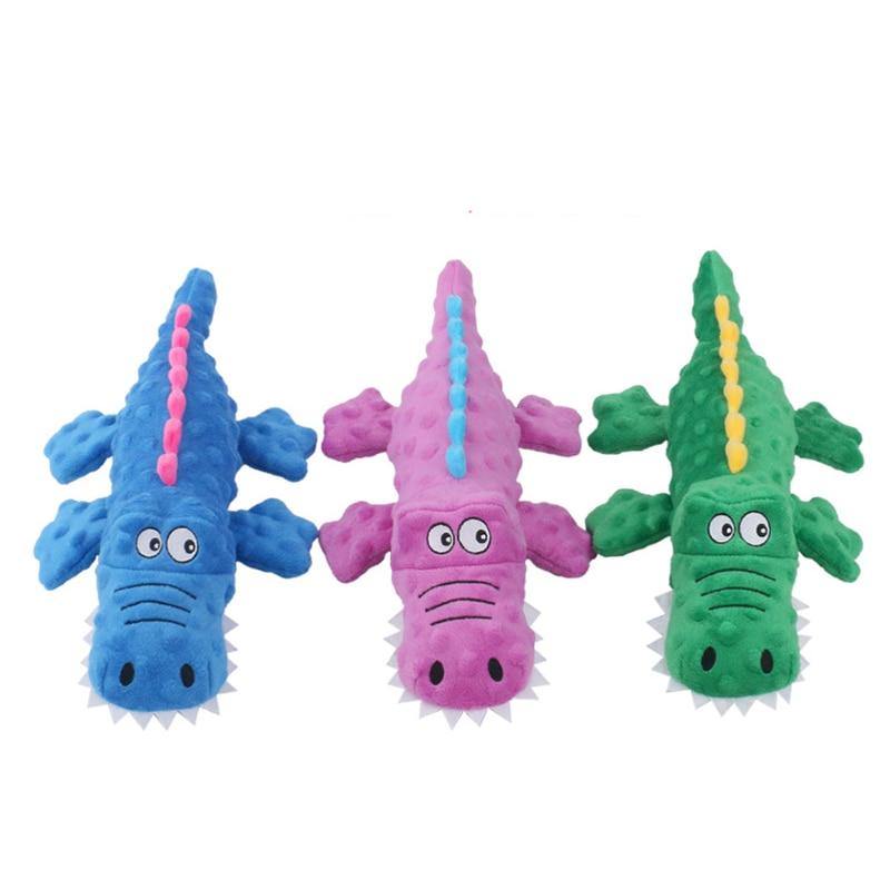 Playful Dog Crocodile Cartoon Squeak Toy