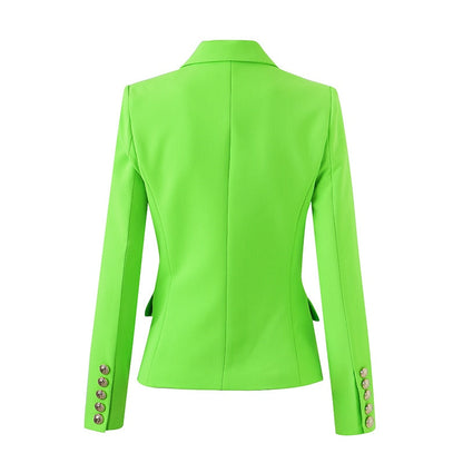 Double-breasted Lime Blazer