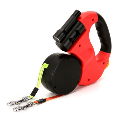 Double Spinning Traction Dog Leash Retractable Leash