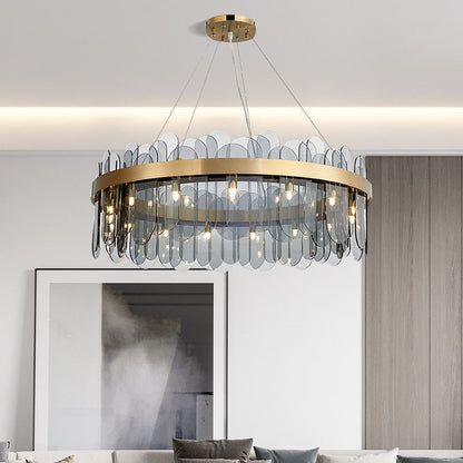 Patina Gold Ring Chandelier