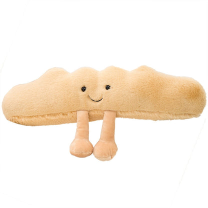 Dog Toy Plush Squeaky Toy Toast Croissant Interactive Pet Cute Toy