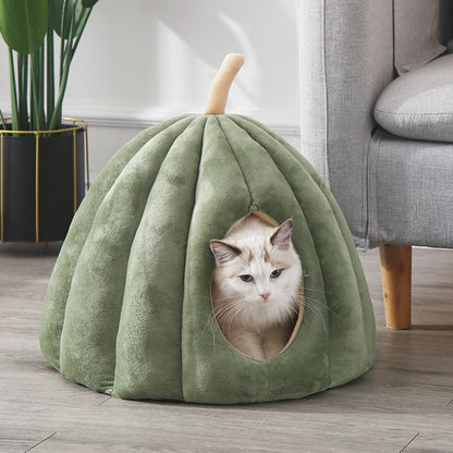 Cute Pumpkin Cat Nest House